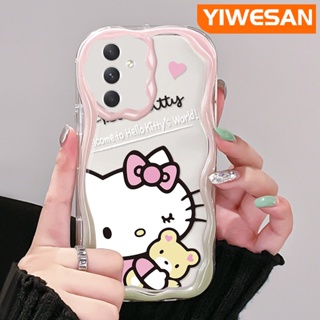 เคสมือถือ แบบนิ่ม แบบใส ลายการ์ตูนหมี แมว กันกระแทก สําหรับ Samsung A54 5G A33 5G A34 5G A53 5G A73 5G