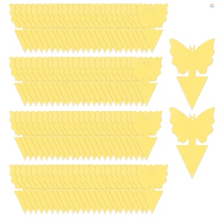 {fash} กระดาษดักแมลงวัน แมลง แบบสองด้าน สําหรับปลูกต้นไม้ ในร่ม กลางแจ้ง 100 ชิ้น