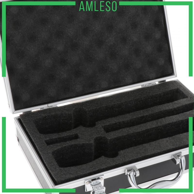 amleso-กล่องเคสโฟมอลูมิเนียม-แบบแข็ง-สําหรับใส่ไมโครโฟน-ร้องเพลง-ถ่ายทอดสด-บนเวที