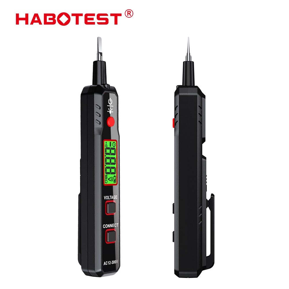 habotest-ht89-เครื่องทดสอบแรงดันไฟฟ้า-เครื่องทดสอบแรงดันไฟฟ้า-แบบไม่สัมผัส-โวลต์มิเตอร์-ปากกาทดสอบวงจรไฟฟ้า-12-300v