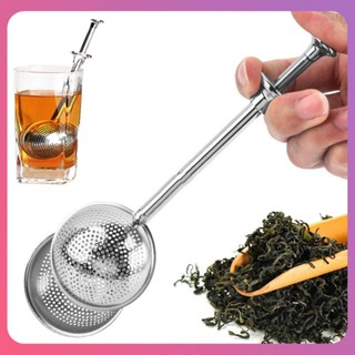 สร้างสรรค์นำมาใช้ใหม่ชา Infuser กรองสแตนเลสบอลชากรองด้ามยาวใบชากรองกาแฟสมุนไพรเครื่องเทศกรอง D Iffuser ชา G Adget [COD]