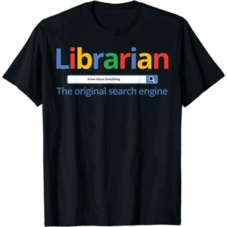 เสื้อยืดคอกลม เสื้อยืดโอเวอร์ไซส์เสื้อยืด ผ้าฝ้ายแท้ พิมพ์ลาย Librarian แฟชั่นใหม่ ของขวัญS-3XL