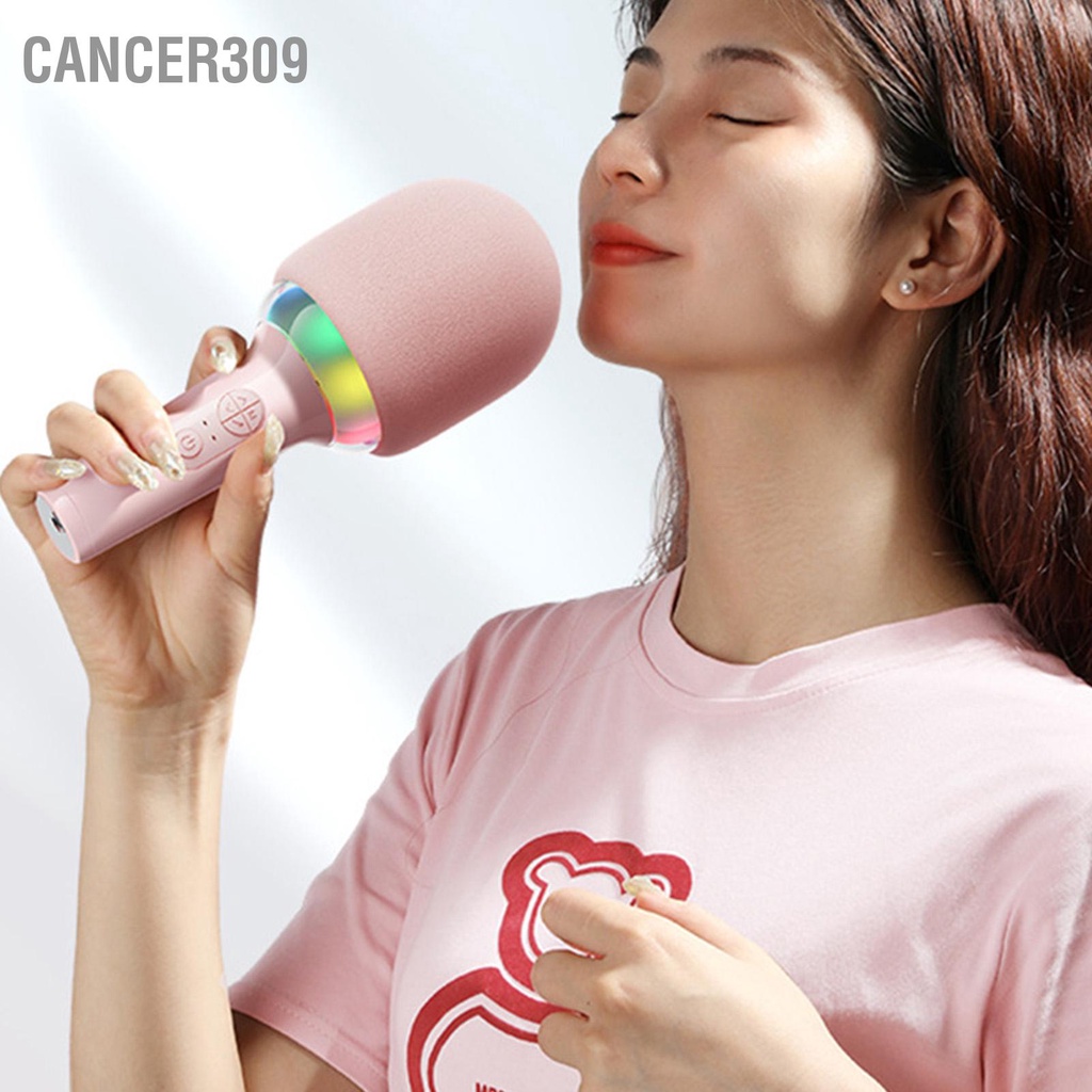 cancer309-ไมโครโฟนร้องเพลงไร้สาย-bluetooth-stable-microphone-sound-ไมโครโฟนพกพาแบบพกพาในตัวสำหรับใช้ในบ้าน