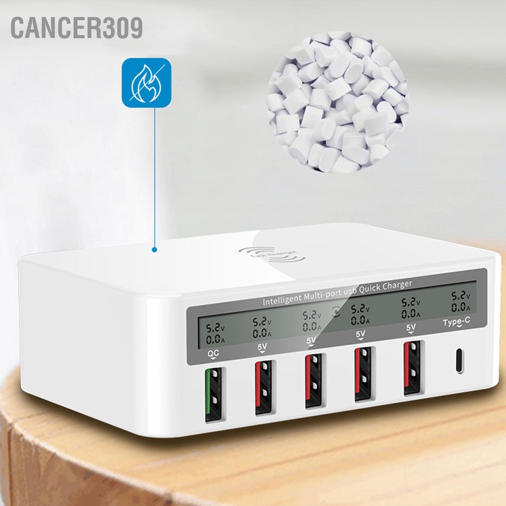 cancer309-สถานีชาร์จ-usb-ไร้สายมัลติฟังก์ชั่นฮับชาร์จเร็ว-สำหรับสมาร์ทโฟน-us-plug