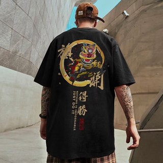 เสื้อยืด คอกลม พิมพ์ลายสิงโต เสือ ธงชาติ แฟชั่นฤดูร้อน สไตล์เมือง ยอดนิยม ไซซ์ M - 8xl