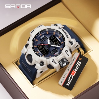 สินค้า Sanda นาฬิกาข้อมือสปอร์ต กันน้ํา กันตก อเนกประสงค์ คุณภาพอุตสาหกรรมทหาร SD6126-2