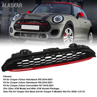 ALASKAR JCW กันชนหน้ากระจังหน้ากระจังหน้าแถบสีแดง 51137393456 สำหรับ Cooper F55 F56 F57 S 2014-2021