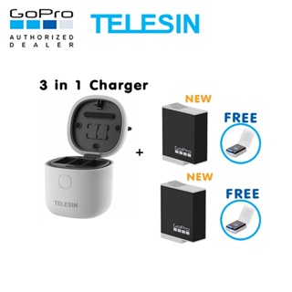 GoPro 11 / 10 / 9 Telesin Allin Box 3 in 1 Charger &amp; Card Reader &amp; Storage Box + Enduro Battery x 2 [ใหม่] ขอ...