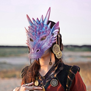 [New in stock] New Pearl Blue Dragon mask upgraded RP foam dragon mask cos party dress props 3D quality assurance N1BN