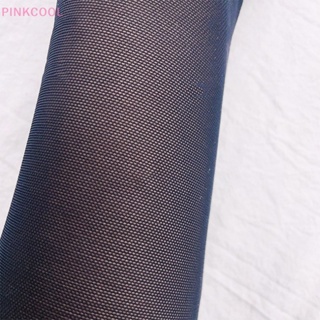 Pinkcool ถุงมือยาว ผ้าลูกไม้ แบบบาง ยืดหยุ่นสูง ระบายอากาศ สีดํา เซ็กซี่ สําหรับผู้หญิง