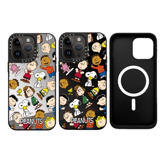 เคสโทรศัพท์มือถือ ซิลิโคนแข็ง กันกระแทก ลายการ์ตูน Snoopy พร้อมกล่องชาร์จแม่เหล็ก คุณภาพสูง สําหรับ iPhone 12 13 14 Pro Max