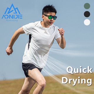 Aonijie FM5157 เสื้อยืดลําลอง แขนสั้น ระบายอากาศ แห้งเร็ว สําหรับผู้ชาย เหมาะกับการวิ่ง เล่นกีฬา