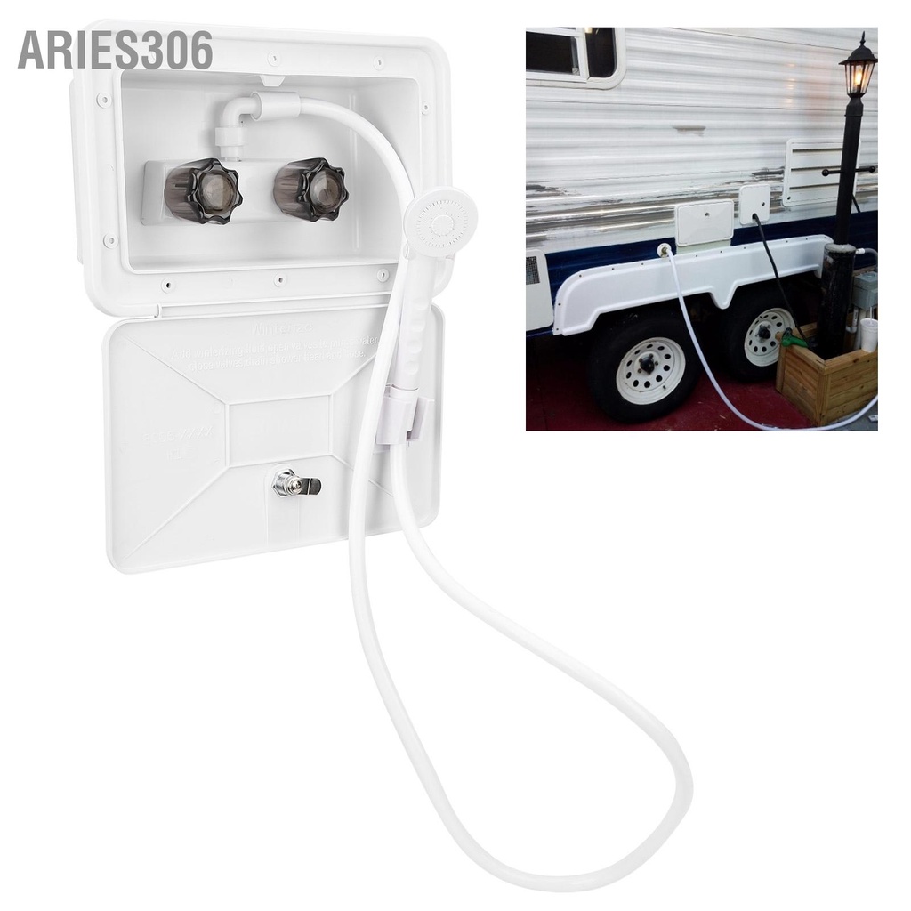 aries306-กล่องอาบน้ำภายนอกชุดซักล้างกลางแจ้งพร้อมอุปกรณ์เสริมล็อคสำหรับเรือบ้านค่ายพักแรม