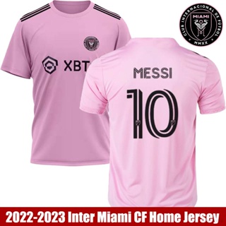 เสื้อยืดแขนสั้น ลายทีมชาติฟุตบอล Fash 2022-2023 Inter Miami Home Leo Messi Jersey พลัสไซซ์