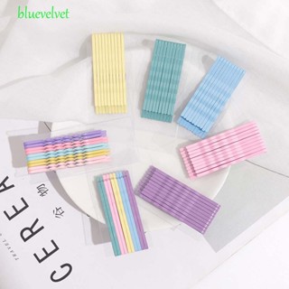 Bluevelvet กิ๊บติดผม โลหะ หลากสี เรียบง่าย แฟชั่นสําหรับผู้หญิง 10 ชิ้น