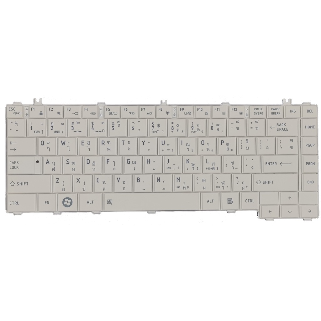 keyboard-toshiba-คีย์บอร์ด-toshiba-satellite-สีขาว-c600-c640-l640-l645-l635-l730-l735-l745-ภาษาไทย-อังกฤษ