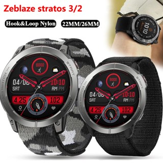 สายนาฬิกาข้อมือไนล่อน 22 มม. ปรับได้ อุปกรณ์เสริม สําหรับ Zeblaze Stratos 3 2 2 Lite