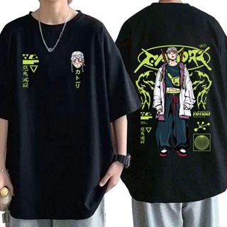 เสื้อยืดแขนสั้นDemon Slayer Anime เสื้อยืดมังงะ Kimetsu ไม่มี Yaiba Tengen Uzui พิมพ์ Tshirt ผู้ชายขนาดใหญ่เสื้อยืด Y2k