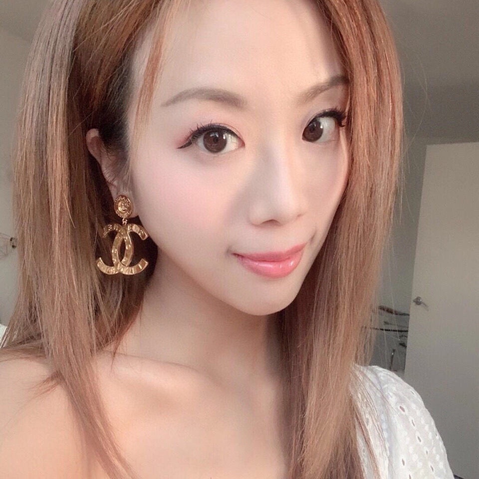 ต่างหูแฟชั่นเกาหลี-สีทอง-เครื่องประดับสําหรับผู้หญิง