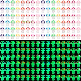 Aaairspecial ฟิกเกอร์เรซิ่น รูปเห็ดเรืองแสงในสวน ขนาดเล็ก 160 ชิ้น