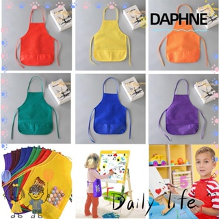 Daphne ผ้ากันเปื้อน ผ้าไม่ทอ สําหรับเด็ก ทําอาหาร ครัว ผ้ากันเปื้อน