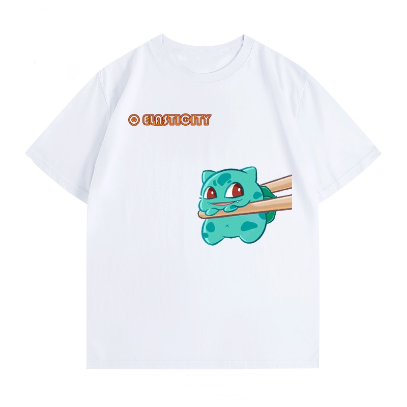 การ์ตูน-pokemon-anime-เสื้อยืดแขนสั้น-bulbasaur-น่ารักพิมพ์ลายแขนสั้น-แฟน-ๆ-bulbasaur-ต้องมี-ชุดคู่