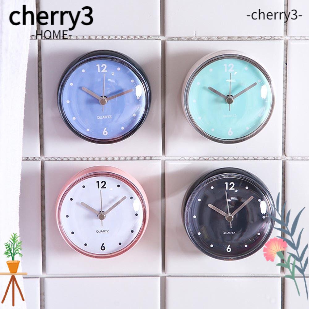 cherry3-นาฬิกาอาบน้ํา-กันน้ํา-โมเดิร์น-มินิ-ดูด-มินิ-มินิมอล-ใช้แบตเตอรี่-นาฬิกาศิลปะ-นาฬิกาแขวนผนัง