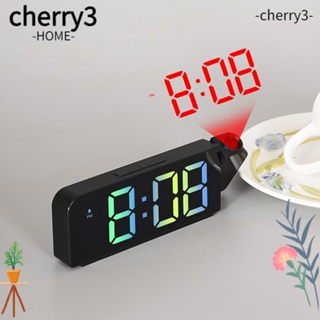 CHERRY3 นาฬิกาปลุกดิจิทัล มีไฟ LED สไตล์มินิมอล พร้อมอุณหภูมิ