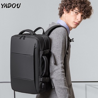 Yadou กระเป๋าเป้สะพายหลัง กระเป๋านักเรียน ความจุสูง กันน้ํา สไตล์เกาหลี เรียบง่าย แฟชั่นสําหรับผู้ชาย