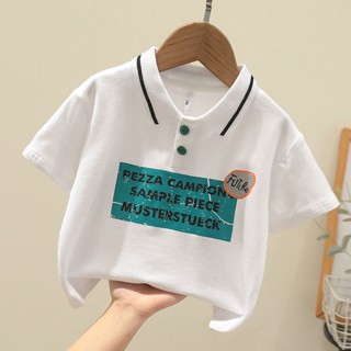 (พร้อมส่ง) เสื้อยืดโปโล คอปก ผ้าฝ้าย 100% ระบายอากาศ ทรงหลวม แบบบาง สําหรับเด็กผู้ชาย และผู้หญิง 2023