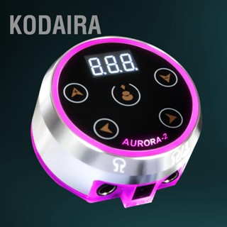 KODAIRA แหล่งจ่ายไฟสักอลูมิเนียมหน้าจอแสดงผล LED น้ำหนักเบาแบตเตอรี่เครื่องสักสำหรับ Liner Shader EU 2A