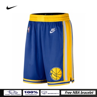 【Swingman】กางเกงขาสั้น Nba Golden State Warriors คลาสสิก สีฟ้า สําหรับผู้ชาย 2022-23