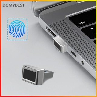 ❤ Domybest โมดูลอ่านลายนิ้วมือ USB ปลดล็อกด้วยรหัสผ่าน สําหรับ Windows 7 8 10 11 Hello Biometric Scanner Padlock แล็ปท็อป พีซี