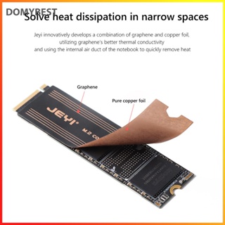 ❤ Domybest JEYI M2-CG ฮีทซิงค์ระบายความร้อน SSD สองชั้น ทองแดง 2 ชิ้น สําหรับแล็ปท็อป PC NVMe 2280 Drive
