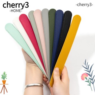 Cherry3 สายสะพายกระเป๋า หนัง PU ปรับได้ กันลื่น คุณภาพสูง สีพื้น แบบเปลี่ยน DIY สําหรับผู้หญิง 2 ชิ้น