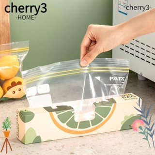 Cherry3 ถุงซีลเก็บอาหาร แบบหนา ปิดผนึกในตัว เรียบง่าย สําหรับบ้าน 15 แพ็ค