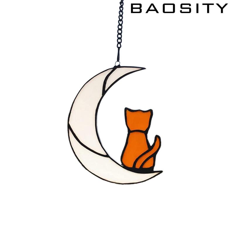 baosity-แผงกระจกอะคริลิค-รูปแมว-สําหรับแขวนตกแต่งหน้าต่าง-ฮาโลวีน