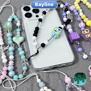 Bayline Ins สายคล้องข้อมือไนล่อนถัก แฮนด์เมด หลากสีสัน ปรับได้ สําหรับ IPhone Android