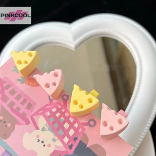 Pinkcool กิ๊บติดผมชีส สีเหลือง สีชมพู ขนาดเล็ก น่ารัก เครื่องประดับ สําหรับเด็กผู้หญิง 4 ชิ้น