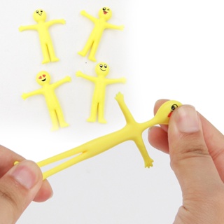 ใหม่ ของเล่นตุ๊กตายักษ์ tpr แบบยืดหยุ่น สีเหลือง ขนาดเล็ก มีกาวในตัว สร้างสรรค์