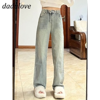 DaDulove💕 New American Ins High Street Retro Washed Jeans Niche High Waist Loose Wide Leg Pants Trousers