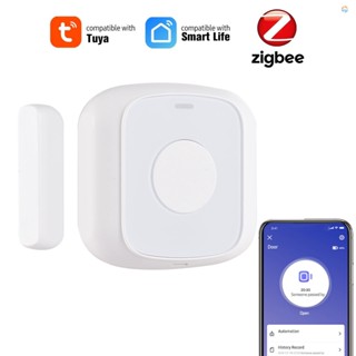 {fash} Zigbee เซนเซอร์เตือนภัยประตู หน้าต่าง แบบแม่เหล็ก ควบคุมผ่านแอป สําหรับหอพัก ออฟฟิศ