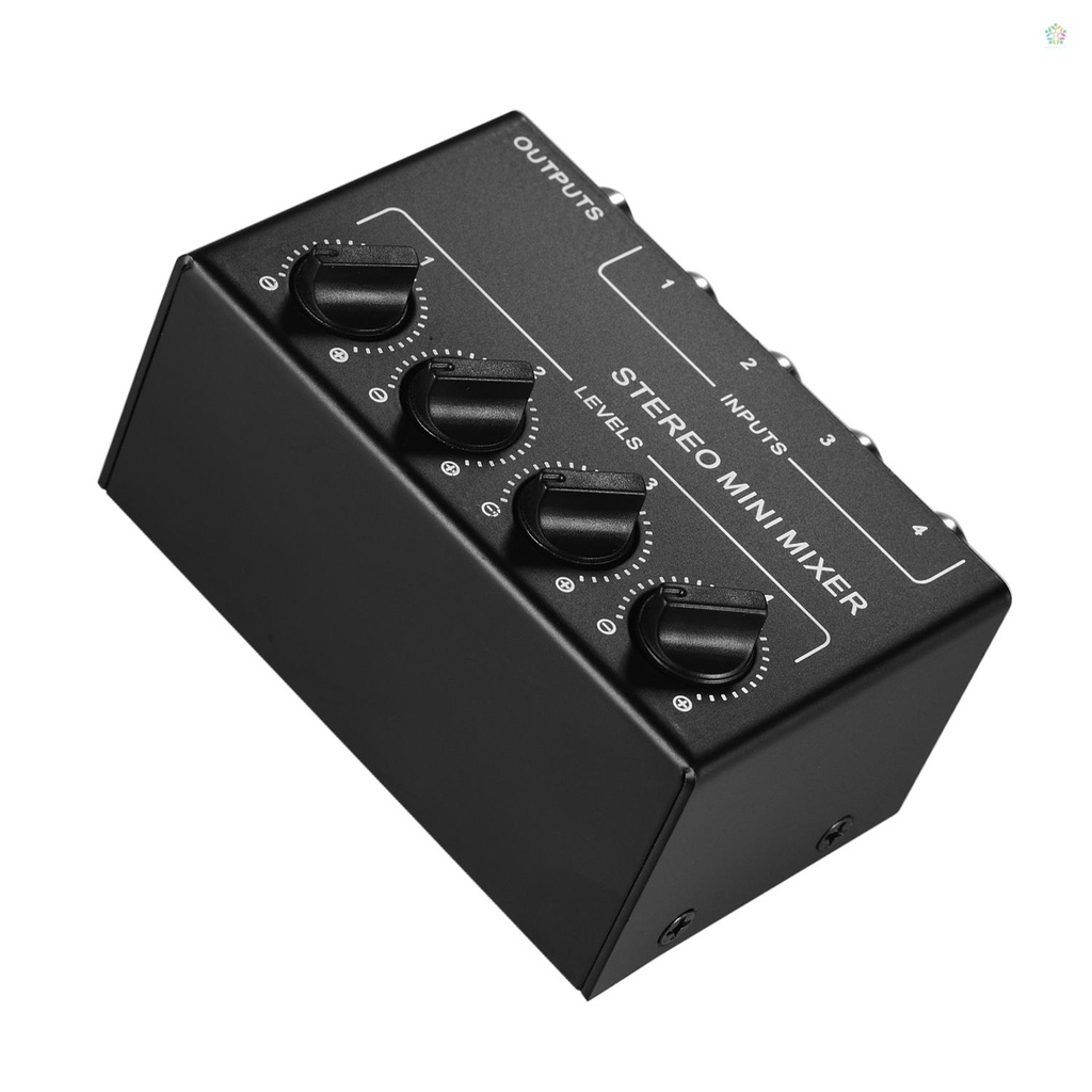 audioworld-เครื่องมิกเซอร์เสียงสเตอริโอ-ขนาดเล็ก-พร้อม-4-ช่องสัญญาณ-rca-อินพุตแยก-ควบคุมระดับเสียง-เปลือกโลหะเต็มรูปแบบ