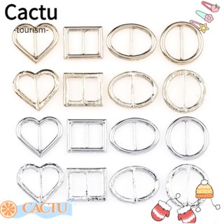 Cactu หัวเข็มขัดโลหะผสม ทรงสี่เหลี่ยมผืนผ้า สีเงิน สีทอง 10 ชิ้น ต่อชุด