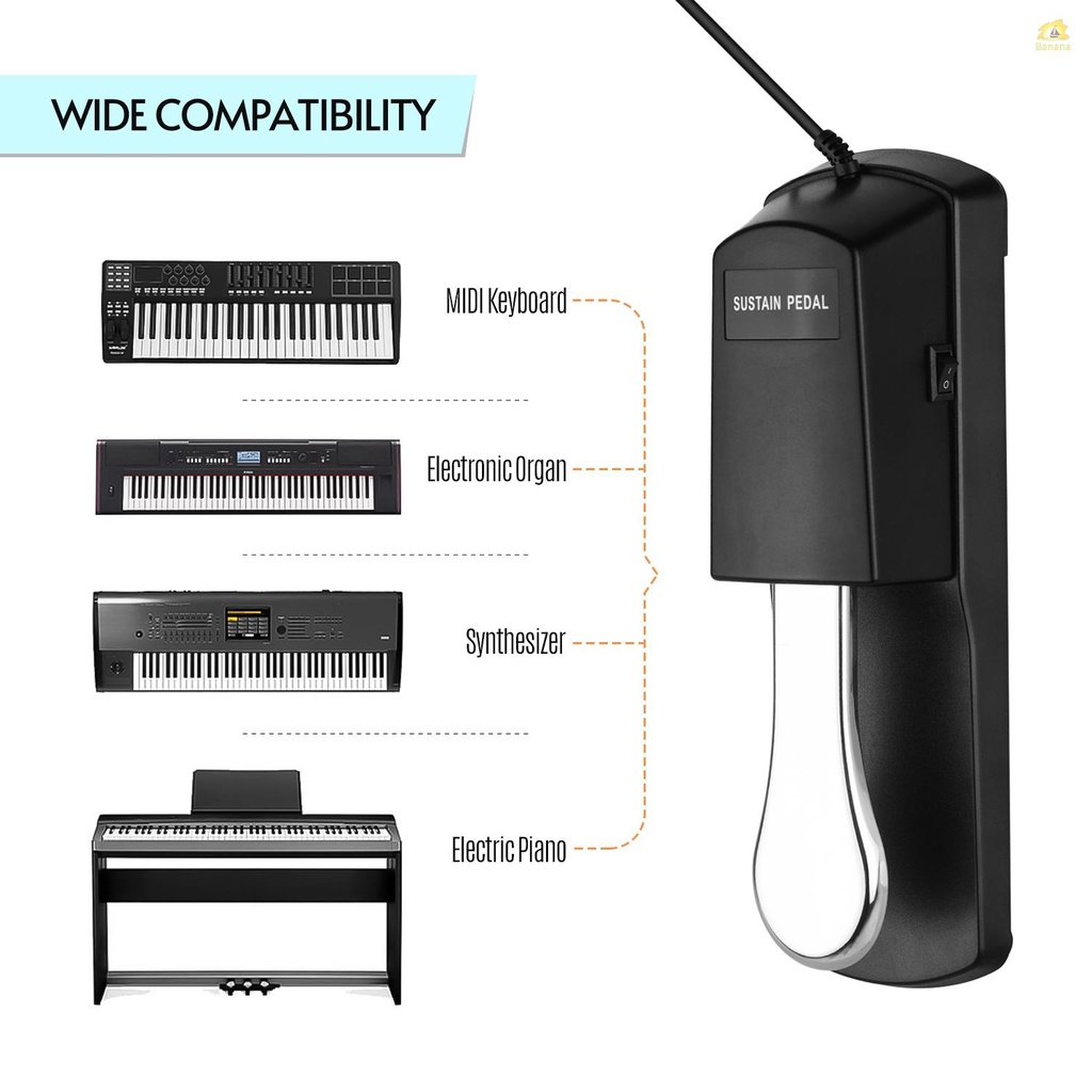 banana-pie-แป้นเหยียบเปียโนไฟฟ้า-ปลั๊ก-6-35-มม-สําหรับเปียโนดิจิทัล-casio-yamaha-roland-electronic-organ-midi