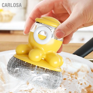 CARLOSA Soap Dispensing Palm Brush Plastic Cute Octopus Shape Push Type Liquid Filling Cleaning for Dish Pot Pan Sink