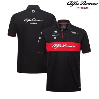 เสื้อโปโลแขนสั้น ลายทีม F1 Racing Jersey + Alfa Romeo F1 Racing 2023 แฟชั่นฤดูร้อน สําหรับผู้ชาย และผู้หญิง 2023
