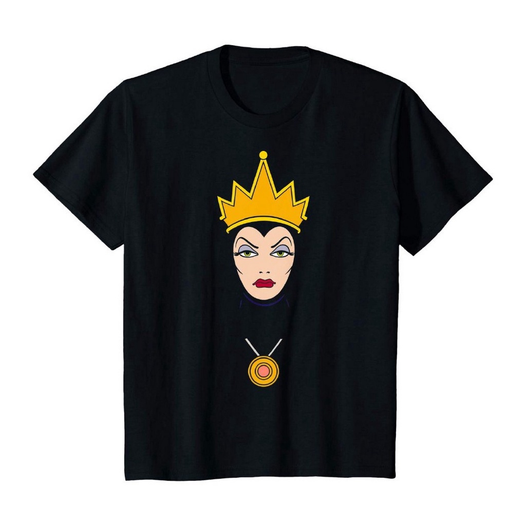 เสื้อยืดผ้าฝ้ายพิมพ์ลายขายดี-t-shirt-ใหม่-เสื้อยืดผ้าฝ้าย-100-แขนสั้น-พิมพ์ลาย-disney-villains-evil-queen-ขนาดใหญ่-คุ