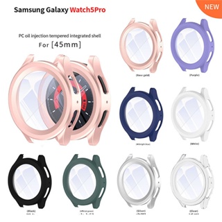 เคสโทรศัพท์มือถือ PC กระจกนิรภัย สําหรับ Samsung Galaxy watch 5 pro 45 มม. watch5pro Galaxy watch5pro
