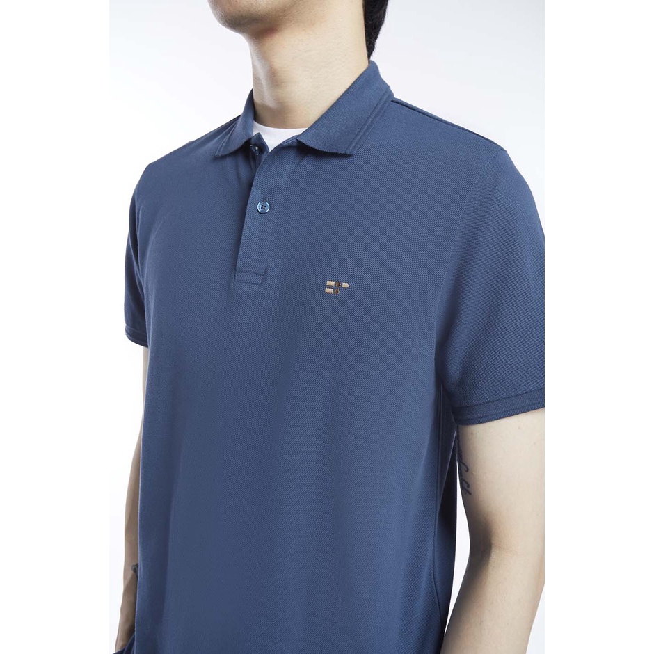 esp-เสื้อโปโลปักโลโก้-ผู้ชาย-สีน้ำเงิน-logo-embroidered-polo-shirt-3665